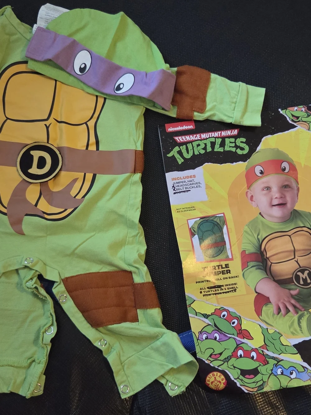Nickelodeon Teenage Mutant Ninja Turtles Green Donatello 6 To 12  Infant Costume